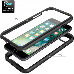 Husa telefon iPhone 6 / 6S / 7 / 8 / SE 2, SE 2020 / SE 3, SE 2022 + Folie - Techsuit Defense360 Pro - Black - Img 3