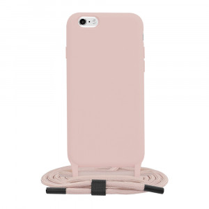 Husa telefon iPhone 6/ 6S - Techsuit Crossbody Lanyard - Pink - Img 1