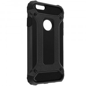 Husa telefon iPhone 6 Plus,6S Plus cu decupaj sticla - Techsuit Hybrid Armor - Black - Img 2