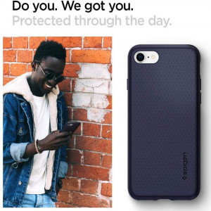 Husa telefon iPhone 7 / 8 / SE 2, SE 2020 / SE 3, SE 2022 - Spigen Liquid Air - Midnight Blue - Img 4