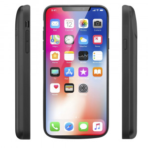 Husa telefon iPhone X / XS cu Baterie de 5000mAh - Techsuit Power Pro - Black - Img 4