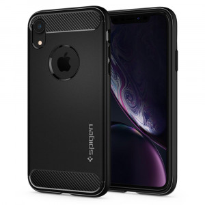 Husa telefon iPhone XR - Spigen Rugged Armor - Black - Img 1