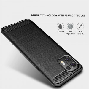 Husa telefon Motorola Edge 20 Lite - Techsuit Carbon Silicone - Black - Img 2