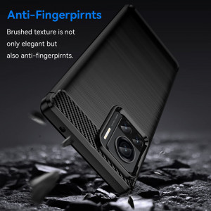 Husa telefon Motorola Edge 30 Ultra - Techsuit Carbon Silicone - Black - Img 3
