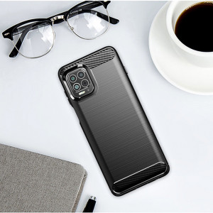 Husa telefon Motorola Moto G100 - Techsuit Carbon Silicone - Black - Img 4