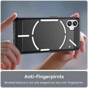 Husa telefon Nothing Phone (1) - Techsuit Carbon Silicone - Black - Img 4