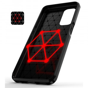 Husa telefon Oppo A54 5G / A74 5G / OnePlus Nord N200 5G - Techsuit Carbon Silicone - Black - Img 3