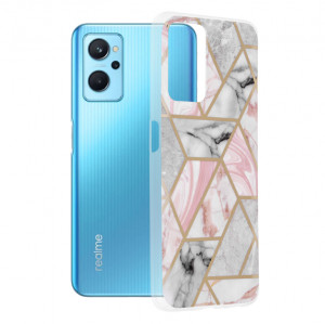 Husa telefon Realme 9i / Oppo A76 / Oppo A96 - Techsuit Marble Series - Pink Hex