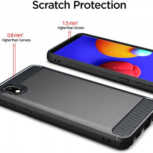 Husa telefon Samsung Galaxy A01 Core / M01 Core - Techsuit Carbon Silicone - Black - Img 4