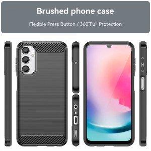Husa telefon Samsung Galaxy A24 - Techsuit Carbon Silicone - Black - Img 3