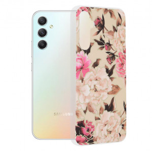 Husa telefon Samsung Galaxy A34 5G - Techsuit Marble Series - Mary Berry Nude - Img 1