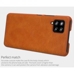 Husa telefon Samsung Galaxy A42 5G - Nillkin QIN Leather Case - Brown - Img 3