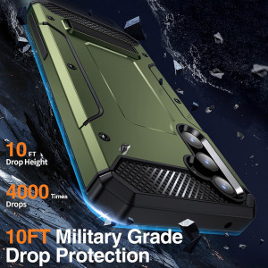 Husa telefon Samsung Galaxy A54 - Techsuit Hybrid Armor Kickstand - Green - Img 3
