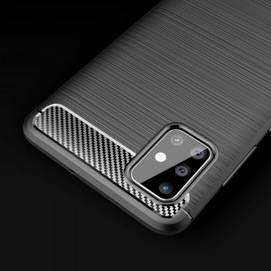 Husa telefon Samsung Galaxy A71 4G - Techsuit Carbon Silicone - Black - Img 4