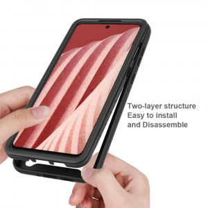 Husa telefon Samsung Galaxy A73 5G + Folie - Techsuit Defense360 Pro - Black - Img 3