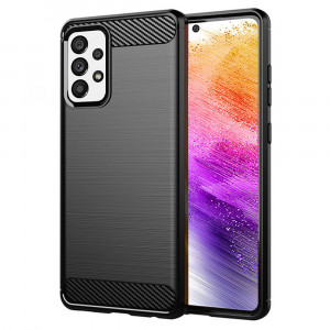 Husa telefon Samsung Galaxy A73 5G - Techsuit Carbon Silicone - Black - Img 1