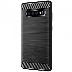 Husa telefon Samsung Galaxy S10 - Techsuit Carbon Silicone - Black - Img 4