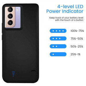 Husa telefon Samsung Galaxy S21 5G cu Baterie de 4800mAh - Techsuit Power Pro - Black - Img 2