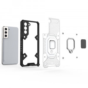 Husa telefon Samsung Galaxy S21 5G - Techsuit Honeycomb Armor - Black - Img 3
