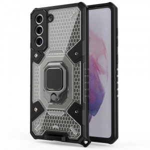 Husa telefon Samsung Galaxy S21 Plus 5G - Techsuit Honeycomb Armor - Black - Img 1