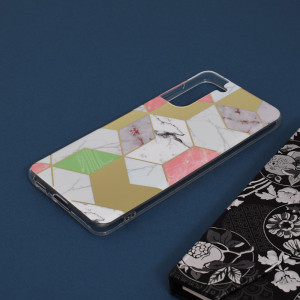 Husa telefon Samsung Galaxy S21 Plus 5G - Techsuit Marble Series - Purple Hex - Img 4