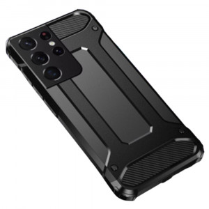 Husa telefon Samsung Galaxy S21 Ultra 5G - Techsuit Hybrid Armor - Black - Img 1