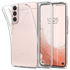Husa telefon Samsung Galaxy S22 5G - Spigen Liquid Crystal Glitter - Crystal Quartz - Img 1