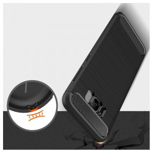 Husa telefon Samsung Galaxy S8 Plus - Techsuit Carbon Silicone - Black - Img 2