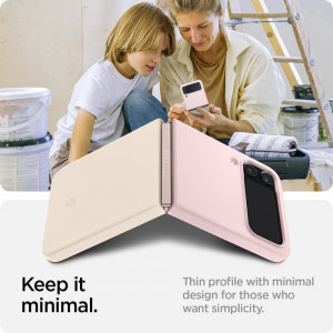 Husa telefon Samsung Galaxy Z Flip4 - Spigen Air Skin - Cotton Pink - Img 4