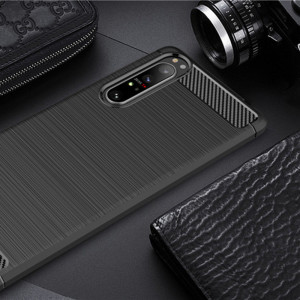 Husa telefon Sony Xperia 5 II - Techsuit Carbon Silicone - Black - Img 4