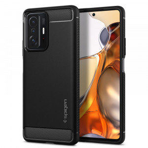 Husa telefon Xiaomi 11T / 11T Pro - Spigen Rugged Armor - Black - Img 1
