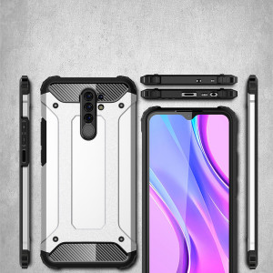 Husa telefon Xiaomi Redmi 9 - Techsuit Hybrid Armor - Black - Img 4