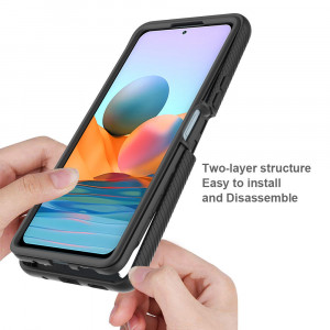 Husa telefon Xiaomi Redmi Note 10 4G / Note 10S / Poco M5s + Folie - Techsuit Defense360 Pro - Black - Img 3