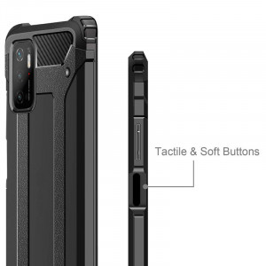 Husa telefon Xiaomi Redmi Note 10 5G / Poco M3 Pro 5G - Techsuit Hybrid Armor - Black - Img 2