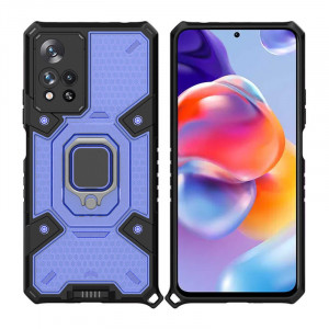 Husa telefon Xiaomi Redmi Note 11 Pro+ 5G - Techsuit Honeycomb Armor - Blue - Img 1