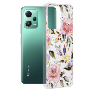 Husa telefon Xiaomi Redmi Note 12 5G / Poco X5 - Techsuit Marble Series - Chloe White - Img 1