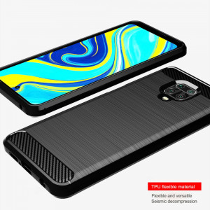 Husa telefon Xiaomi Redmi Note 9S / Redmi Note 9 Pro / Note 9 Pro Max - Techsuit Carbon Silicone - Black - Img 3