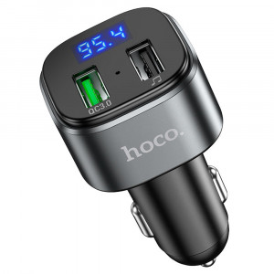 Incarcator Auto cu Modulator FM USB QC3.0, 18W - Hoco Fighter (E67) - Black - Img 3