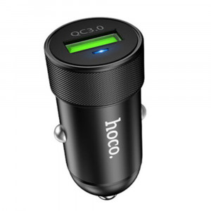 Incarcator Auto USB-A, 18W, 3A - Hoco (Z32 Speed Up) - Black - Img 1