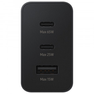 Incarcator Priza 2x Type-C/USB PPS, PD 65W, QC 3.0, AFC, FCP - Samsung (EP-T6530NBEGEU) - Black (Blister Packing) - Img 2