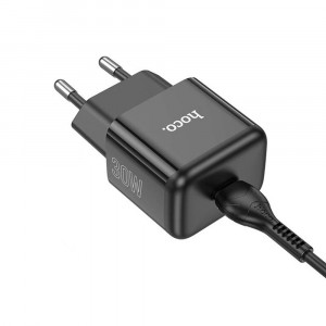 Incarcator Priza Type-C PD30W - Hoco Glory (N32) - Black - Img 4