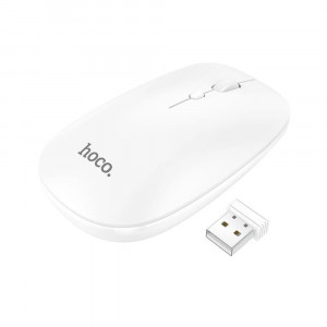 Mouse Wireless 2.4G, 800/1200/1600 DPI - Hoco (GM15) - White - Img 1