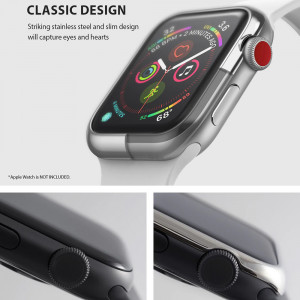 Rama pentru Apple Watch 7 / 8 (41mm) - Ringke Bezel Styling - Glossy Silver - Img 2