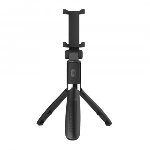 Selfie Stick si Trepied cu Telecomanda, 70cm - Techsuit (L01) - Black - Img 1
