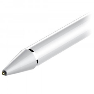 Stylus Pen - USAMS Active Touch Screen with Clip (US-ZB057) - White - Img 3