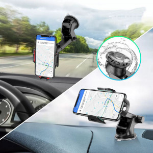 Suport Auto Bord / Parbriz - Techsuit Gravity Grip (S113) - Black - Img 4