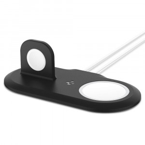 Suport pentru Incarcator MagSafe, Apple Watch - Spigen MagFit Duo - Black - Img 3