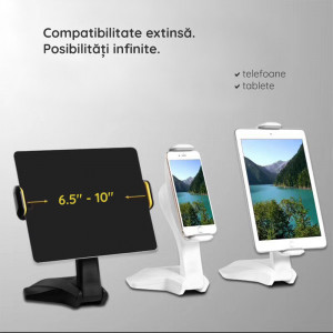 Suport Tableta / Telefon Birou - Yesido (C21) - Black - Img 3