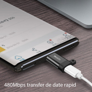 Adaptor OTG Micro-USB la Type-C 480Mbps - Yesido (GS04) - Black - Img 4