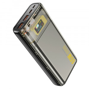 Baterie Externa 2xUSB, Type-C, Micro-USB, Fast Charge 65W, 3A, 20000mAh - Hoco Discovery Edition (Q13) - Black - Img 1